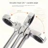 Multifunctional Dual-purpose Ratchet Tool, 8mm Combination Wrench with Removable Head, Reversible Torque Adjustment, Ultra-Durable Chrome