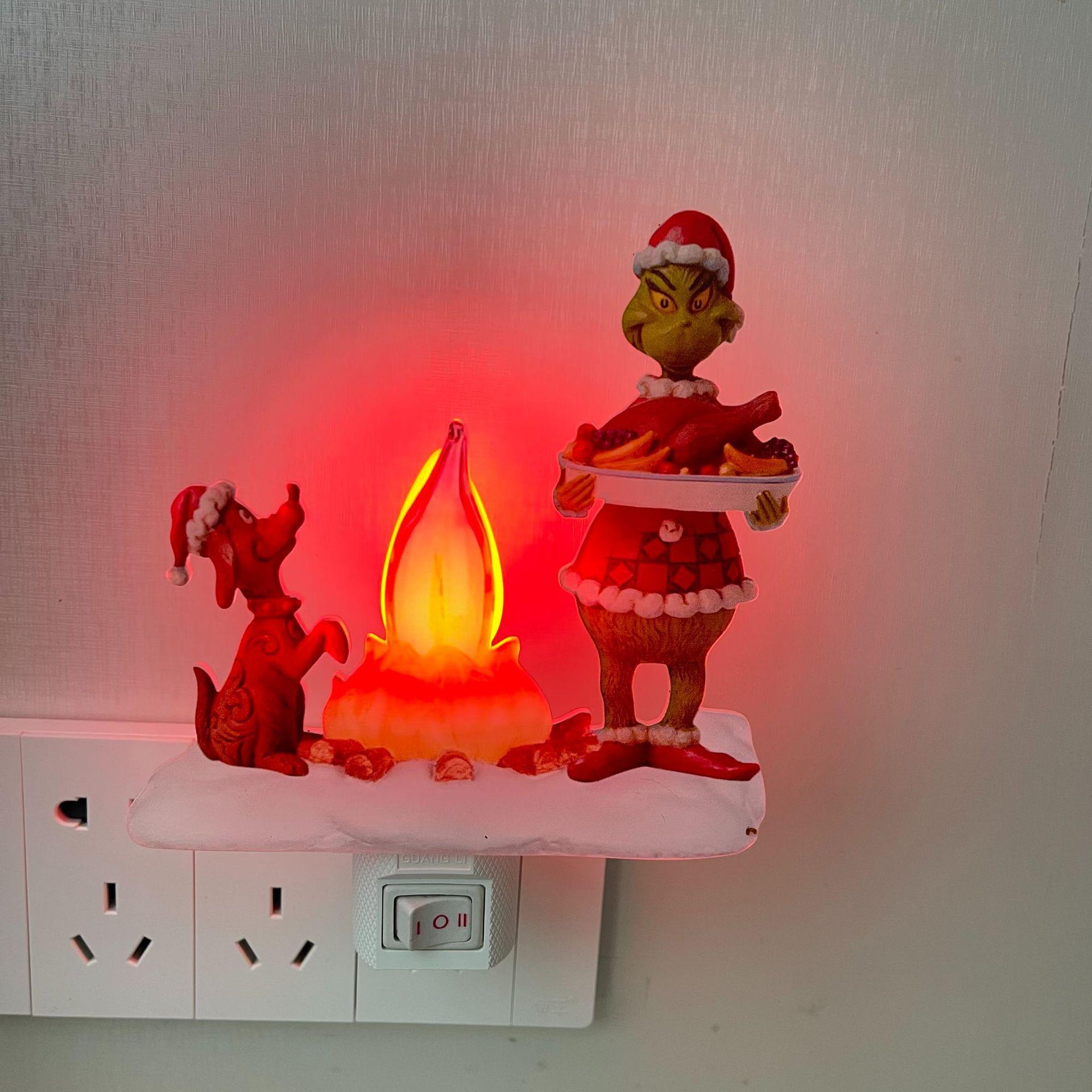 

3D Костер Мерцающий Ночник Костер Пламя Хэллоуин Ночник Светодиодный Маленький Электрический Симуляция Костра Звездный Ночник US