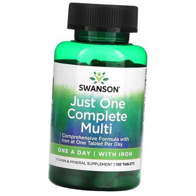 Multivitamin Complex with Iron, Just One Complete Multi with Iron, 130tab (36280226)