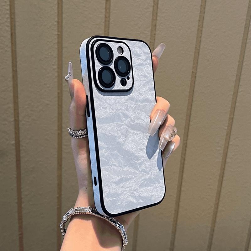 

Роскошный кожаный чехол для телефона с узором «Снежная гора» для iPhone 11 12 13 14 15 16 Pro Max Plus, противоударный чехол-бампер For iPhone 16 Pro Max