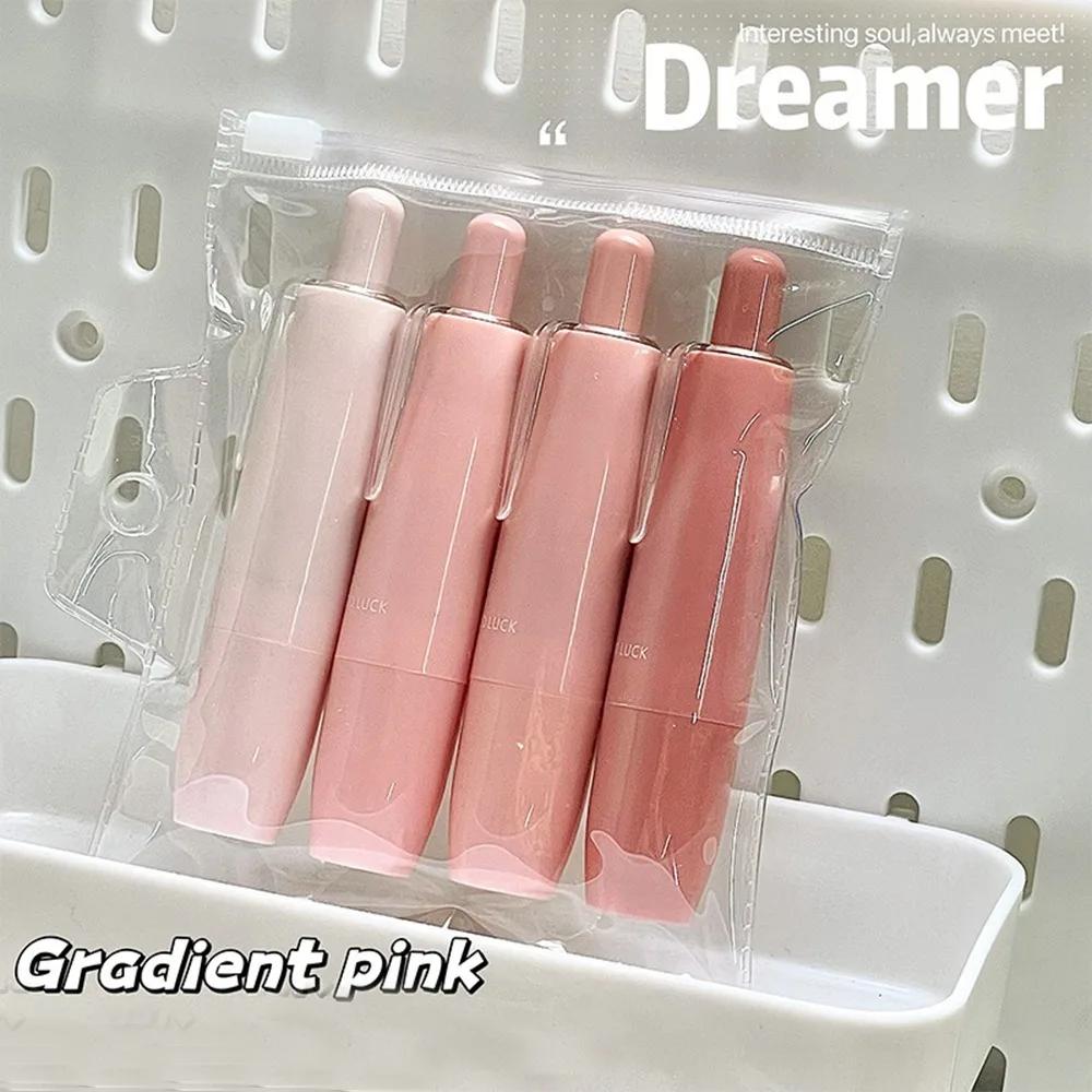 Press-type Double Sided Tape Pen Paper Correction White Out Double-Sided Adhesive Dots Tape Eraserable Replaceable розовый