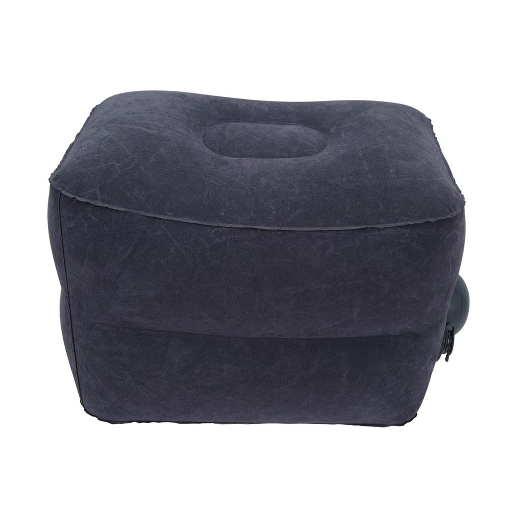 Foot Rest Pillow Inflatable Two Layer Single Air Valve PVC Flocking Portable Reducing Fatigue