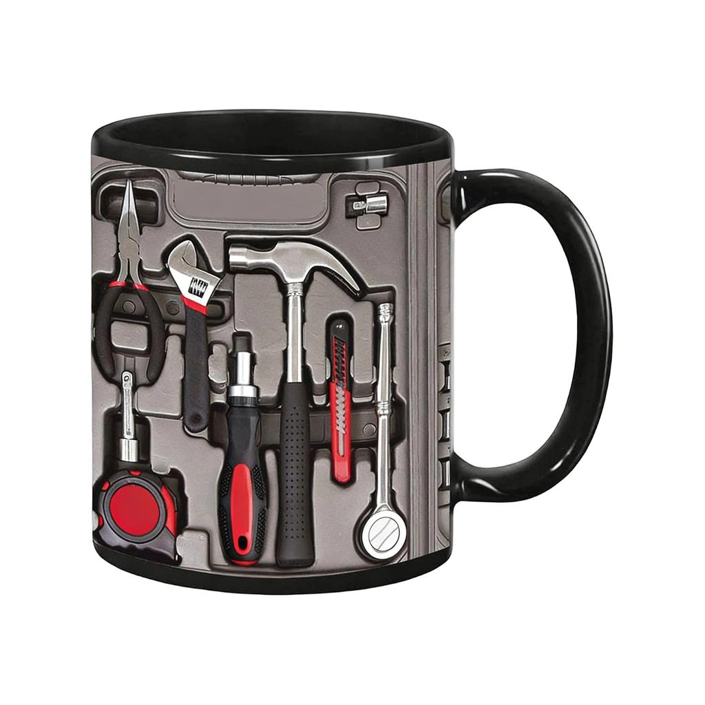 Kubek Skrzynka Narzędziowa Mechanika, 11oz Ceramiczny Kubek do Kawy Skrzynka Narzędziowa dla Mechanika na Urodziny Święto Dziękczynienia Rocznicę, Kubek do Herbaty Skrzynka Narzędziowa Zabawny Prezent dla Męża