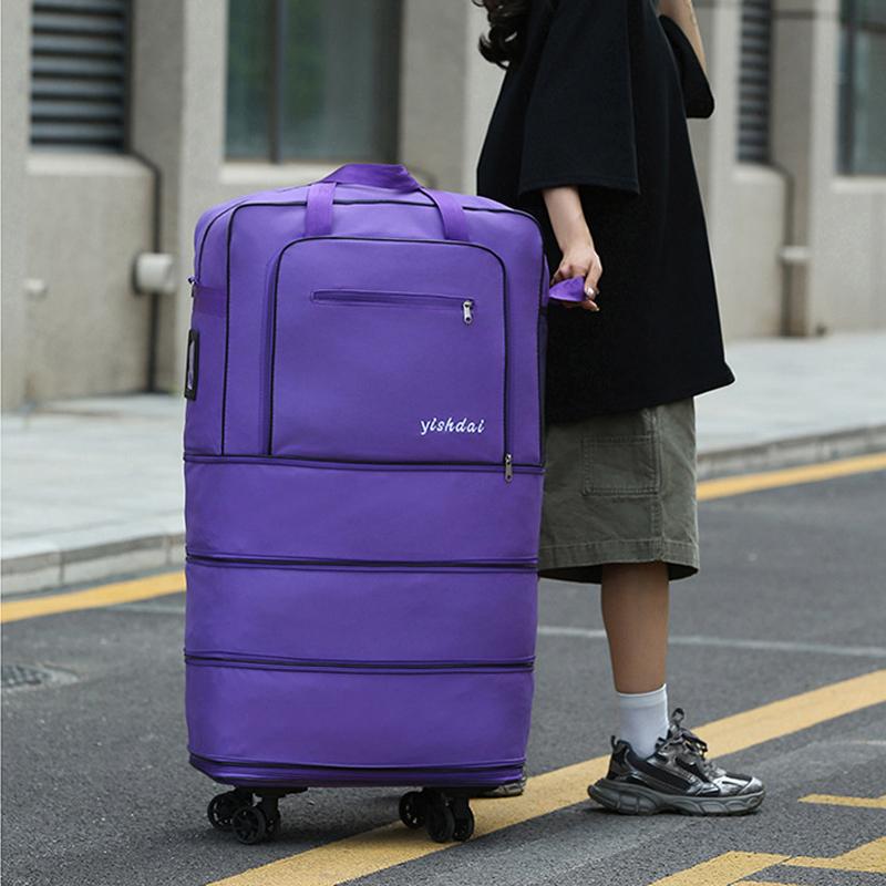 2/3/4 layer Folding Universal Wheel Luggage Bag, Shoulder Travel Bag, Female Large-capacity Storage, Moving, Can Be Packed As A Checked Bag