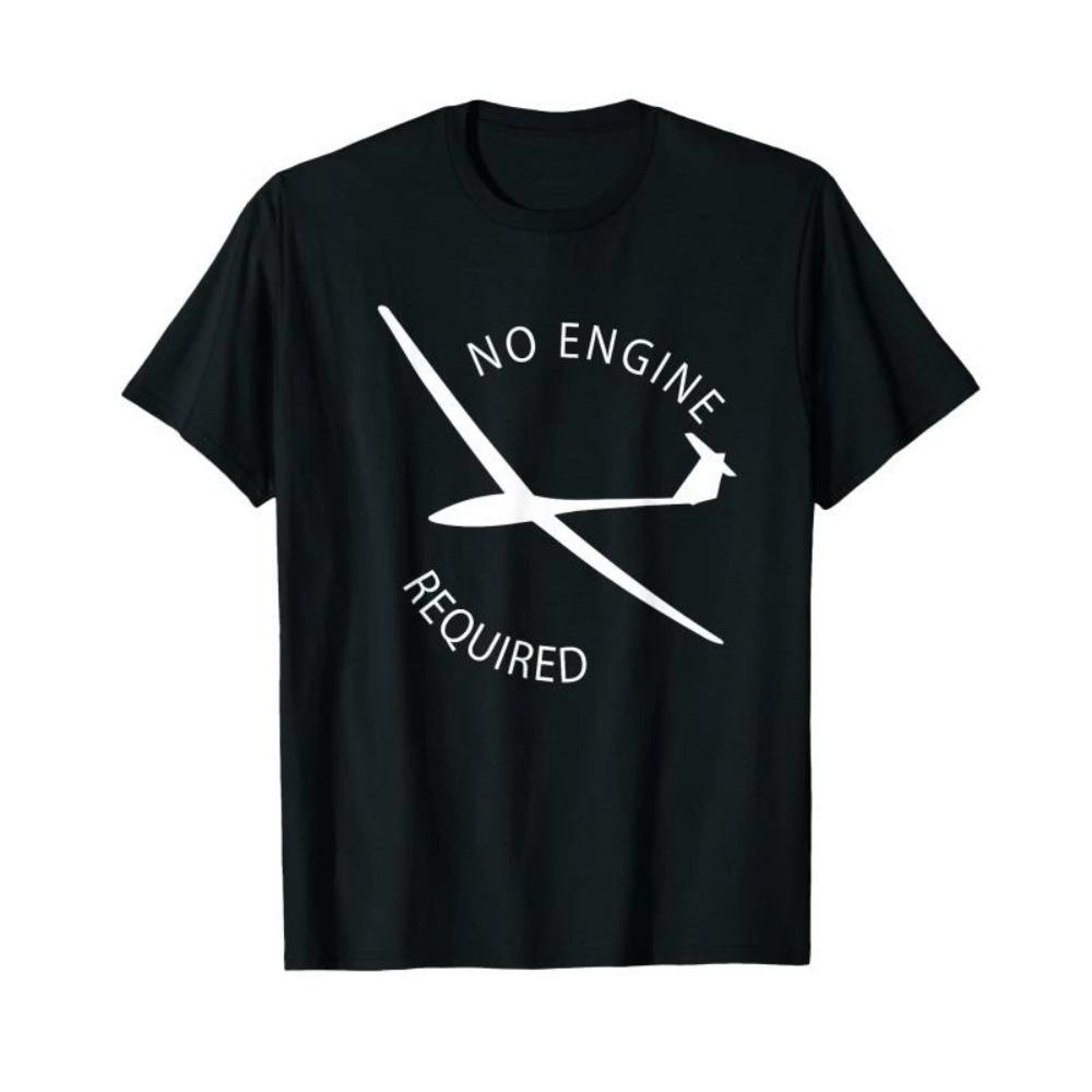 Unisexs Unisex Aviation Humorous No Engine No Problem Glider T Shirt Tee Summer Streetwear Casual Trendy Oversized Loose