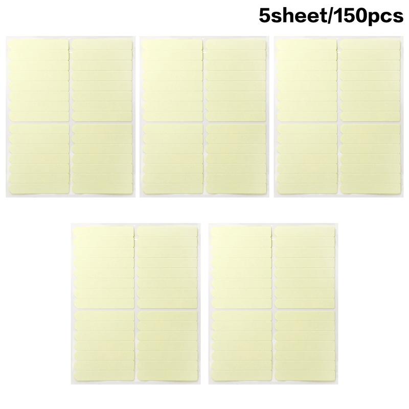 1/5 arkuszy dwustronnych samoprzylepnych zakładek ekspozycyjnych do tipsów, mocne paski kleju do opakowania i ekspozycji paznokci typu press-on