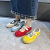 [Fanfna] Velcro shallow single shoes women's 2025 spring and summer new casual Mary Jane shoes cloth casual shoes