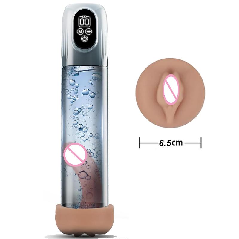 New LCD Electric Penis Pump Penis Enlargement Extend Pump Penis Trainer Sucking Male Masturbators Cup Dick Pump Sex Toys for Men