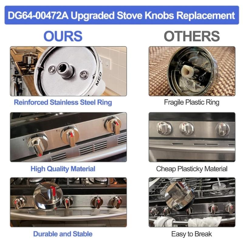 Stove Control Knobs for NX58F58F FX510BGS Cooktop Stove Oven PS4241101 PS9865173
