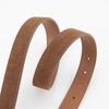Design Niche Frosted Sued Belt for Women Silver Irregular Pin Buckle Decorative Jeans Waist Belt for Women