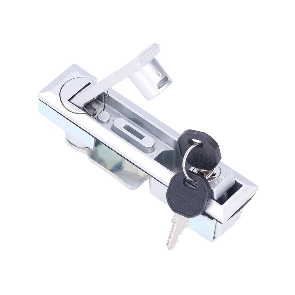 RV Door Handle Latch Security Lock with 2 Keys Chrome Plated Zinc Alloy for Motorhome Yacht