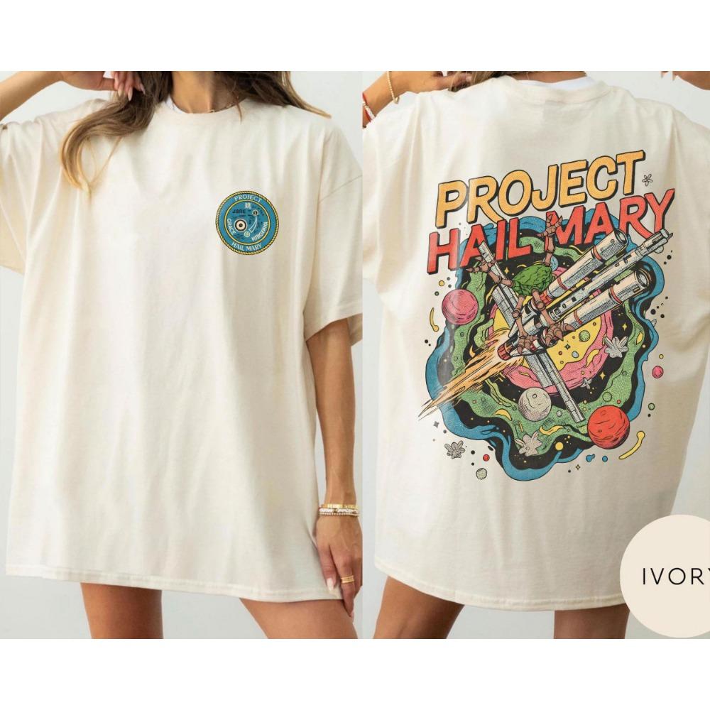 Project Hail Mary T-Shirt beidseitig für Herren und Damen Sommer Baumwolle Kleidung Lässige Mode
