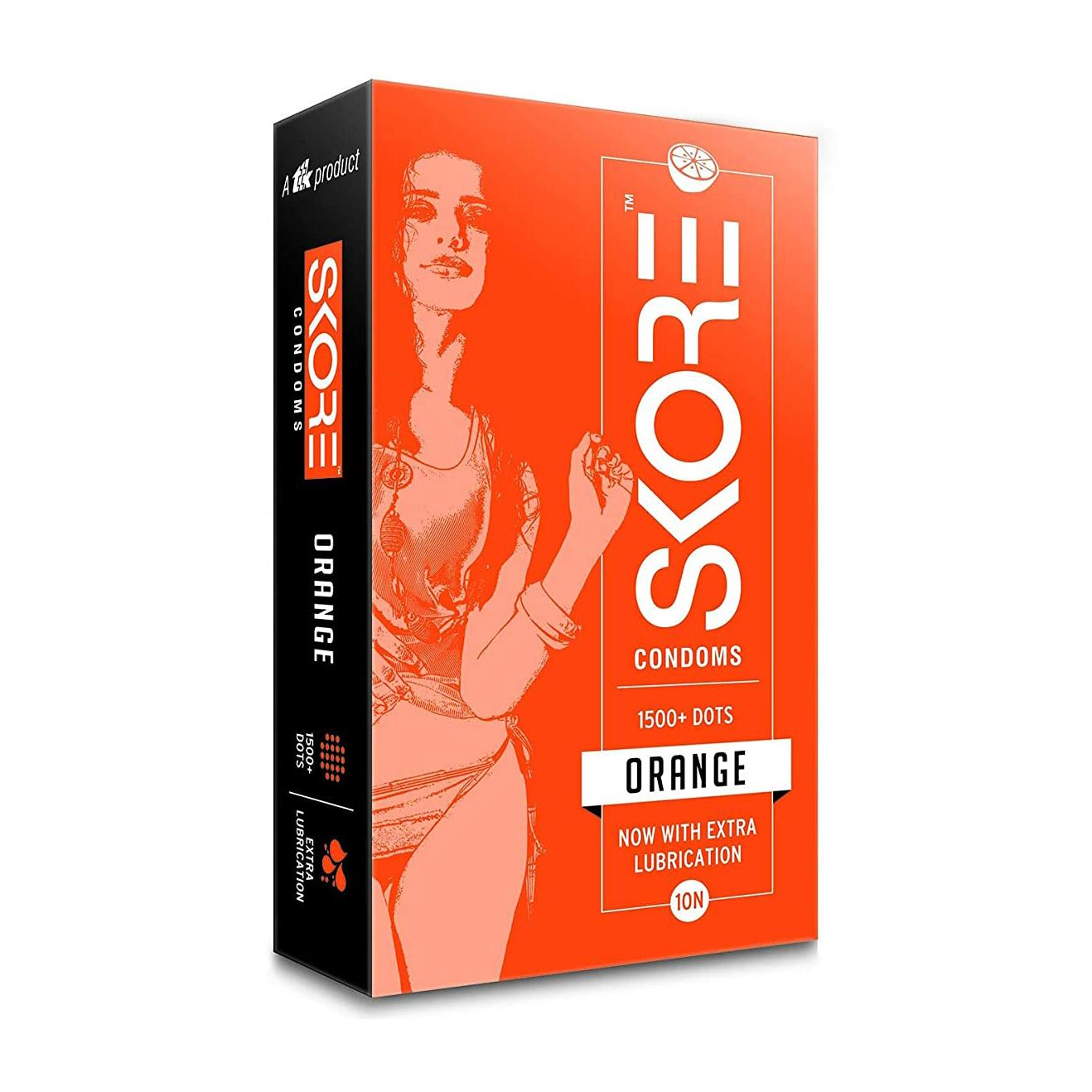 РџСЂРµР·РµСЂРІР°С‚РёРІС‹ С‚РѕС‡РµС‡РЅС‹Рµ СЃ Р°СЂРѕРјР°С‚РѕРј РђРїРµР»СЊСЃРёРЅР° (10 С€С‚), Orange Flavoured Condoms,  Skore