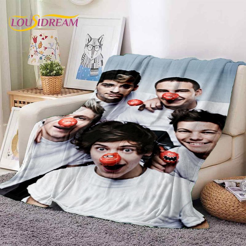 2025 Rock-One Direction Combinatio 1D Star Soft Blanket,Soft Throw Blanket for Home Bedroom Bed Sofa Picnic Travel Cover Gift