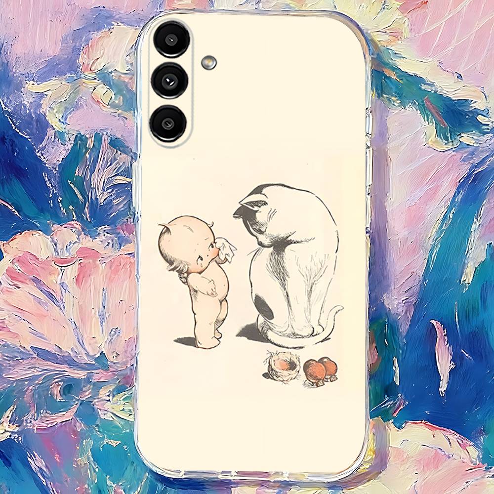 

Kewpie Cute Angel baby Shockproof Clear Case For Samsung Galaxy S30,S25,S24,S23,S20,S21,S22,S10,5G,FE,lite,PIus Cover SamsungS21plus