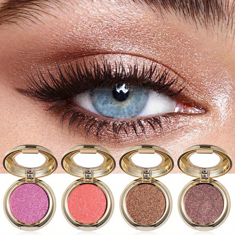 Single Color Flowing Golden Three Dimensional Pearlescent Eyeshadow Fine Sparkling Pumpkin Color, Matte Sparkling Powder, Earth Tone Eyeshadow Palette