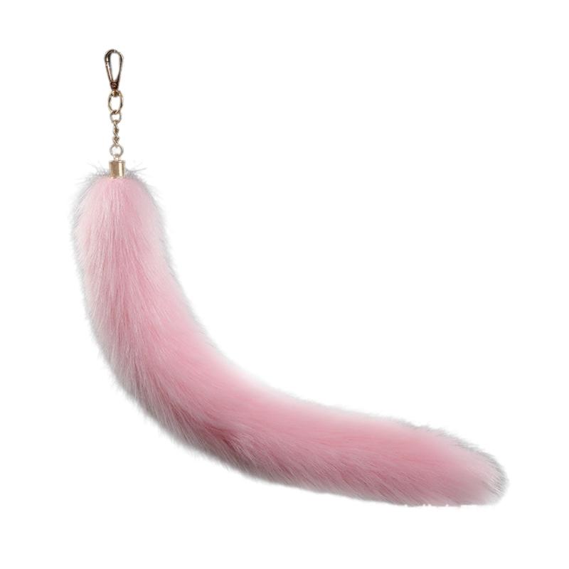 Faux Furs Foxes Tail Keychain Cosplays Toy Handbag Accessorie Bag Keyring Hook Pendant Charm Furs Car Keychain Gifts