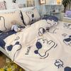 Four-piece Cartoon Single-piece Bedding Dormitory Bed Sheet Quilt Cover Ins Quilt Cover Three-piece Set Spring