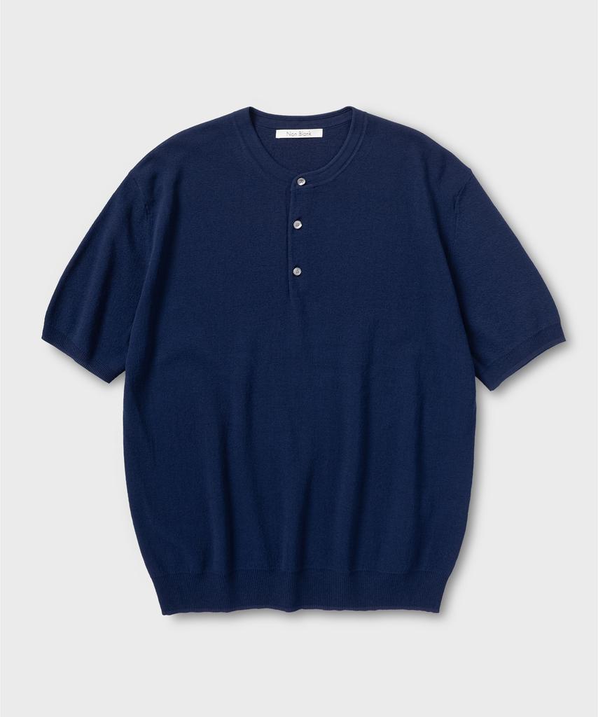 NONBLANK Henley Neck Hs Knit_Navy