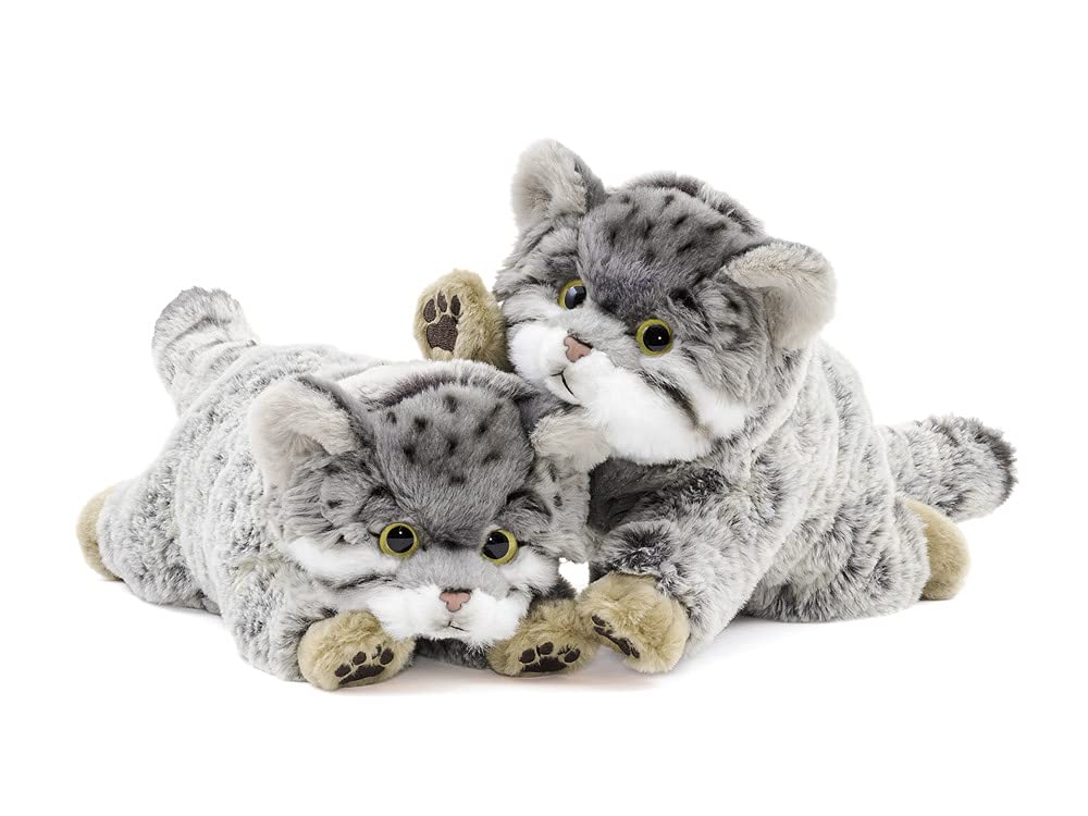 Calorata Pallas's Cat Plush Toy (Large/Reclining Series/Soft Touch) Realistic Animal Toy Doll Gift Present Birthday (Twice Tested) / Christmas Present