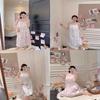Girl Sleepwear Ice Silk Bear Nightdress Summer Loungewear For Teen Girls