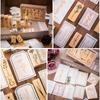 8 Pieces Vintage Decorative Wooden Rubber Stamp Plant Wooden Rubber Stamps for Scrapbooking Dairy Gift Wrap Card Making