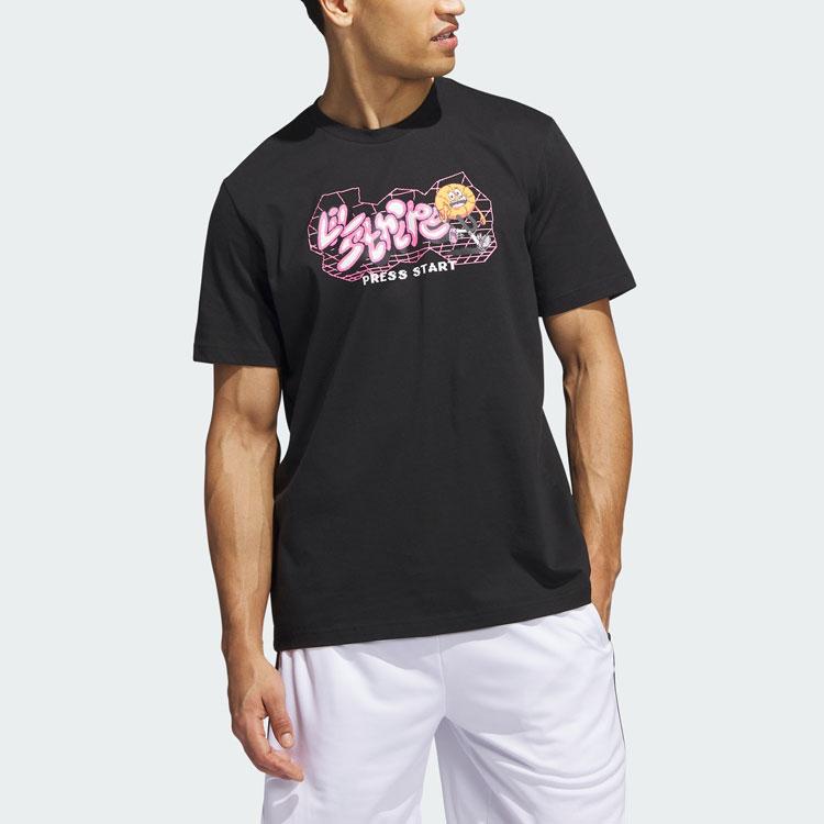 Adidas Metaverse Cartoon Print Basketball T-Shirt, Version 1 Men Tops Black IM4611