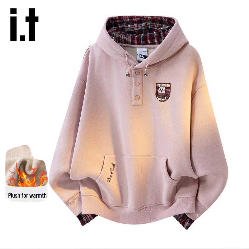 izzue it Women's Plush-Lined Bear Hoodie