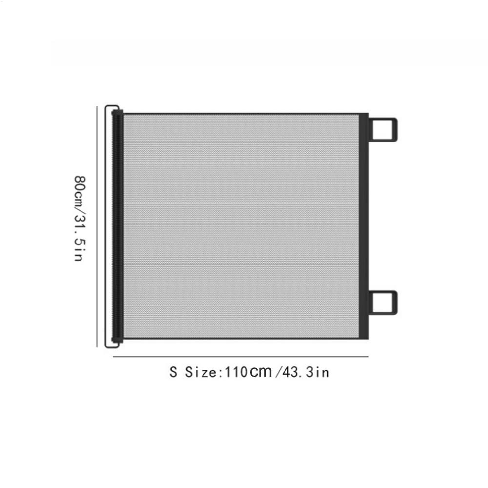 Retractable Pet Gate Safety Kids Pet Mesh Isolation Net No-Drill Cat Baffle Indoor Mesh Fence For Deck Kitchen Porch Fireplace