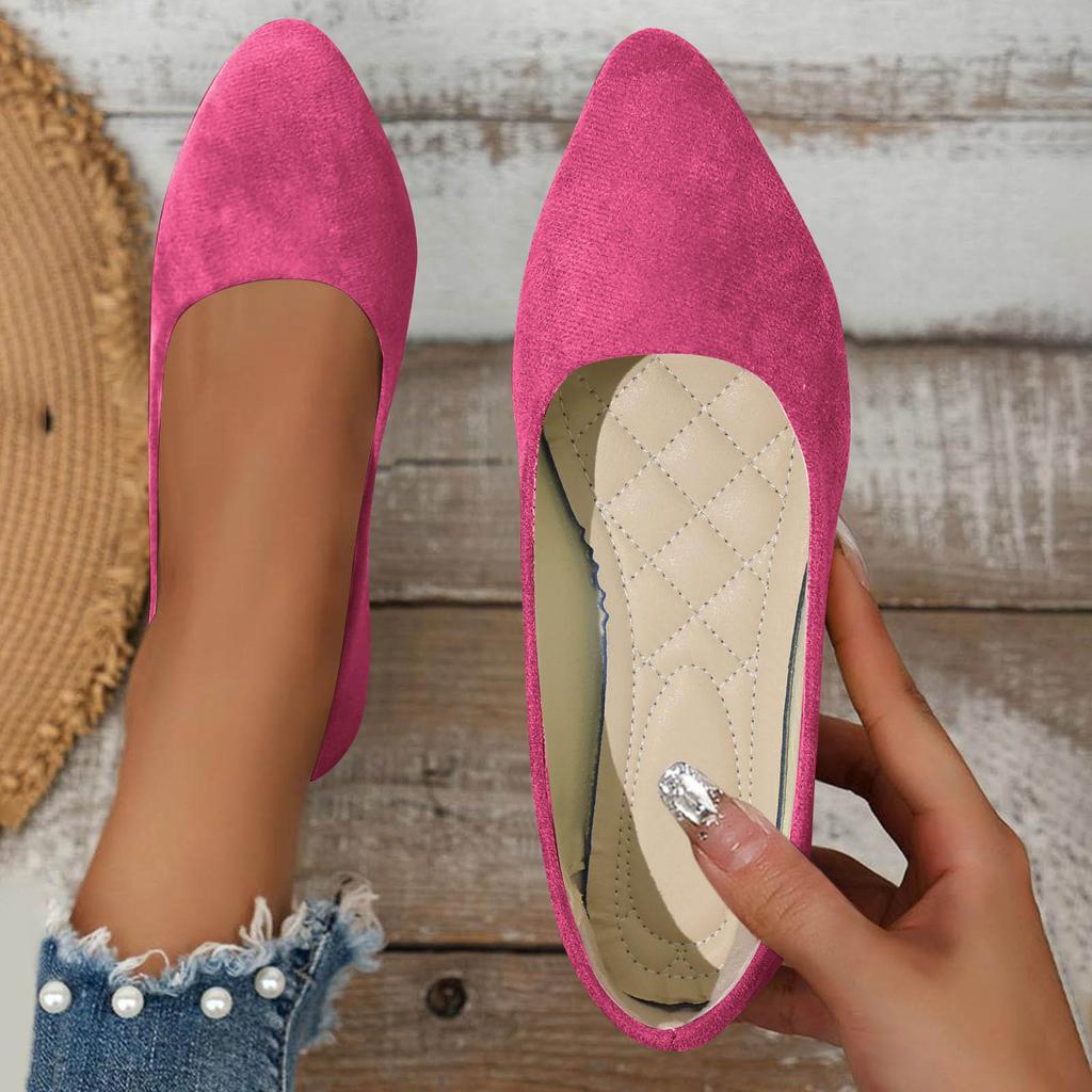 Women's Ballet Flats - Elegant Comfortable With Heel Balerina Shoes Summer Pointed Flat Shoes For Women