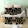 Pillow Cases Decorative Skin-friendly Washable Black Gold Throw Pillow Cover for Home