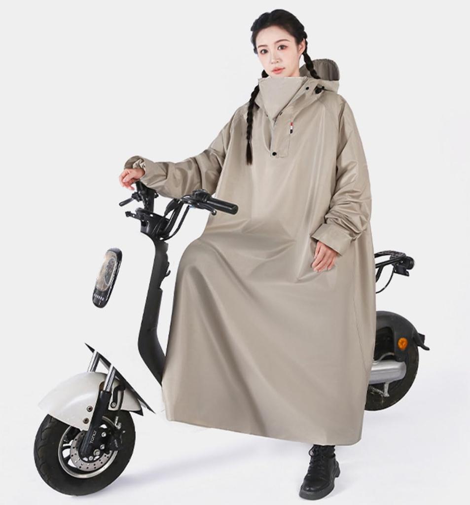 Long Rain Poncho for with Storage Perfect for the Rainy Backpack and Stylish for Commuting Moli&Hani Women's Raincoat, Cycling, Bag, Season, Unisex,