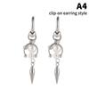 Boucles d'oreilles pendantes géométriques en acier inoxydable Punk Gothique Multicolore Clou à Rivet Fer à Cheval Perle d'Imitation Gland Conique Pour Femmes