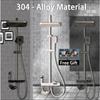 4-in-1 Enhanced Water Pressure Function Shower Set Copper Body Thermostatic Showerhead Bathroom Shower Head Set