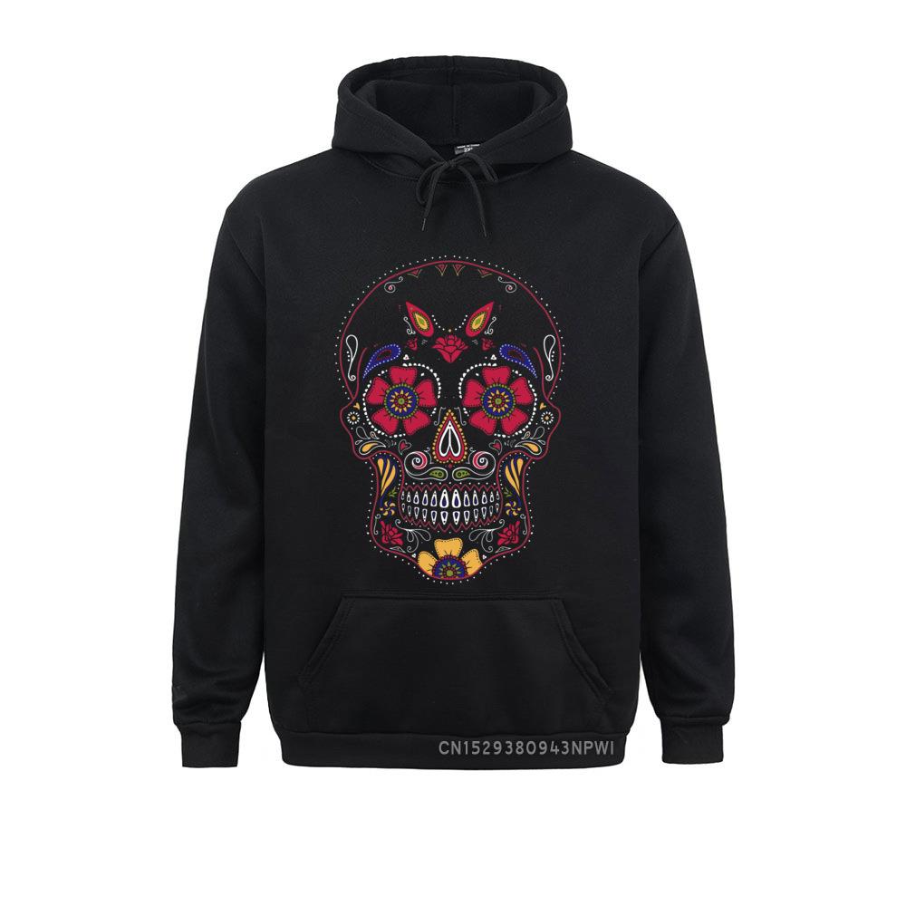 

Мексиканский сахарный череп, забавное Новое поступление 2021 года, спортивная одежда, костюм оверсайз, рубашка унисекс с капюшоном