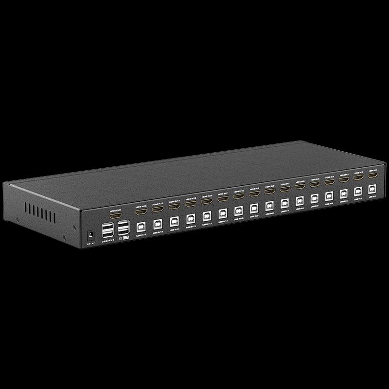 16-портовый промышленный HDMI KVM-переключатель MT-viki