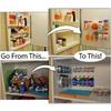 Portable 5 Cabinet Spice Wall Rack Storage Plastic Kitchen Organizer Door Hooks