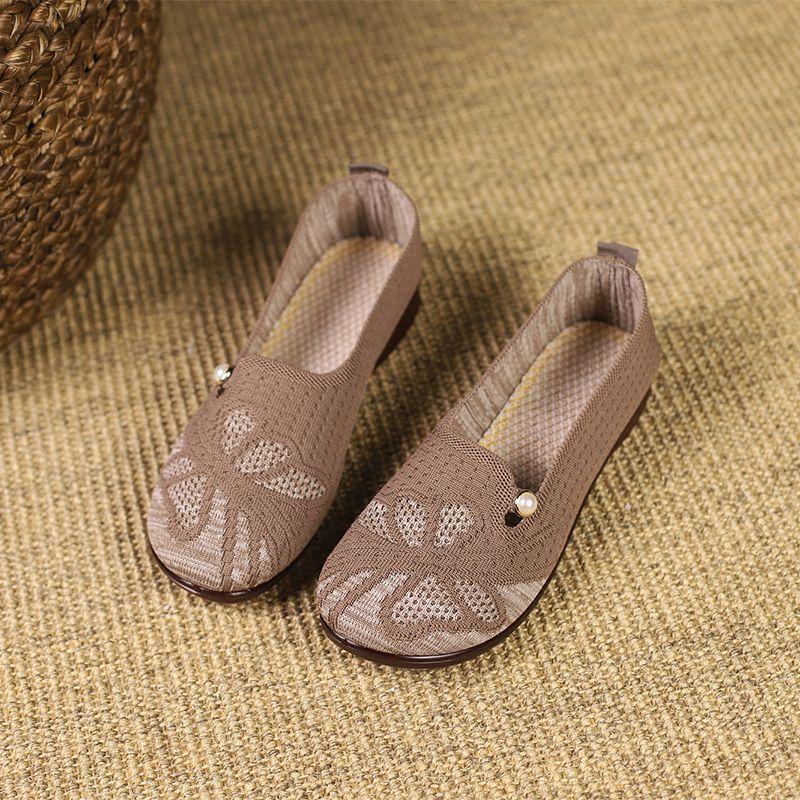 Mom Sandals Cloth Shoes Breathable Versatile Comfortable Soft Sole Casual Doudou Shoes New Summer and Autumn