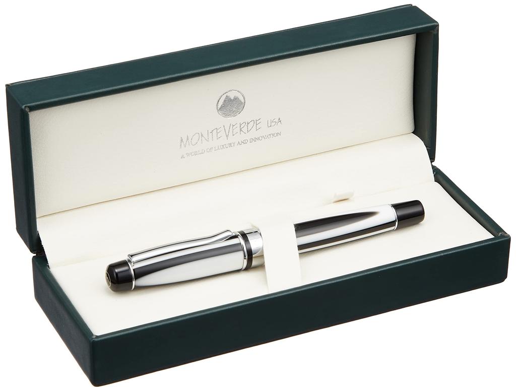 Monteverde Prima Black White Fountain Pen 1919407 &