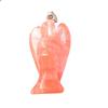 Synthetic Cherry Quartz Angel Pendant + 3.5cm Chain