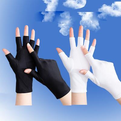 Anti-UV Riding Driving Gloves Half Finger Ice Silk Gloves New Sunscreen Gloves  Women