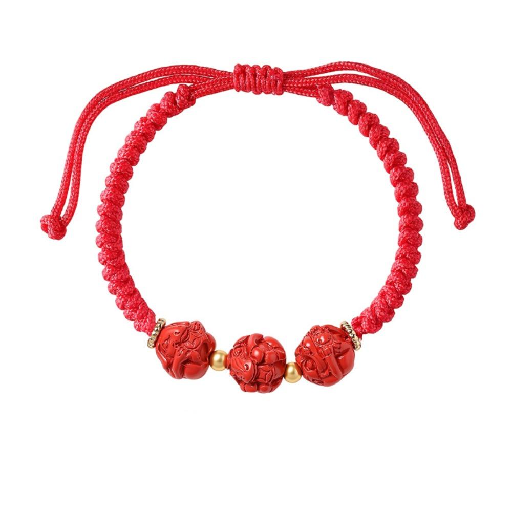 Calabash Zodiac Horse Bracelet Year of The Horse Chinese Red Handrope Decoration