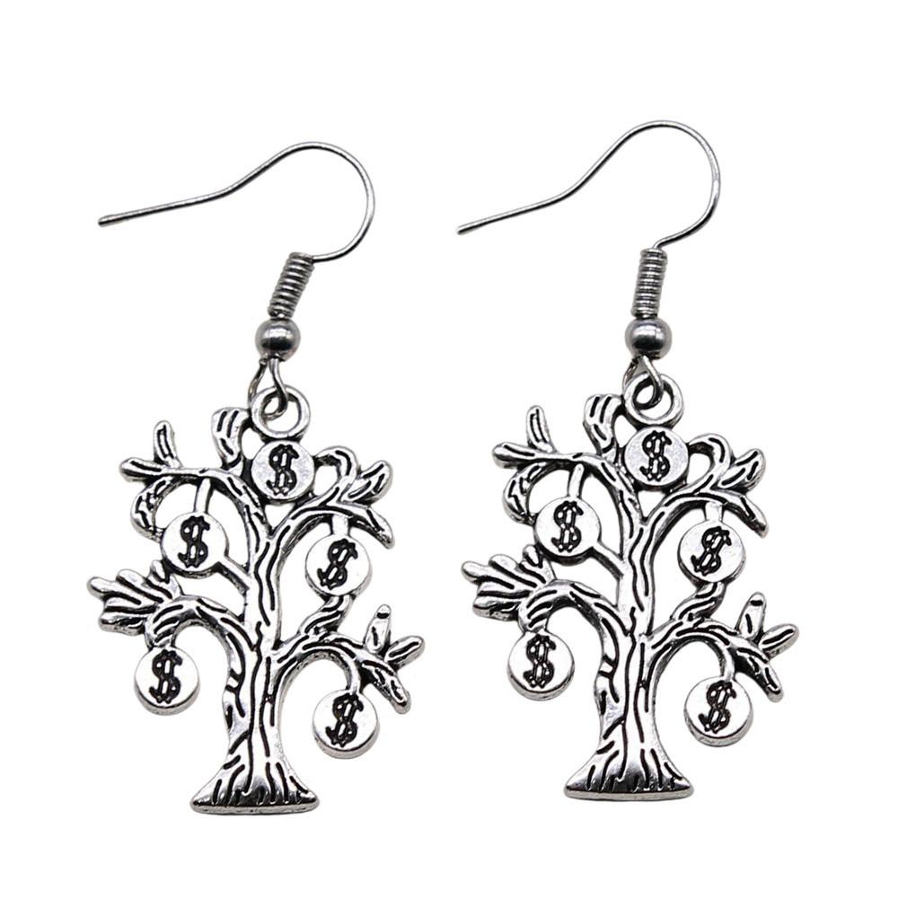 Tree Of Life Dangle Earrings Openwork Nature Boho Style Drop Jewelry For Female