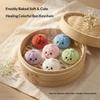 Plush Dumpling Squishy Keychain Soft Fluff Stuffed Buns Keyrings Fun Stress Relieve Pendent Relaxing Gifts
