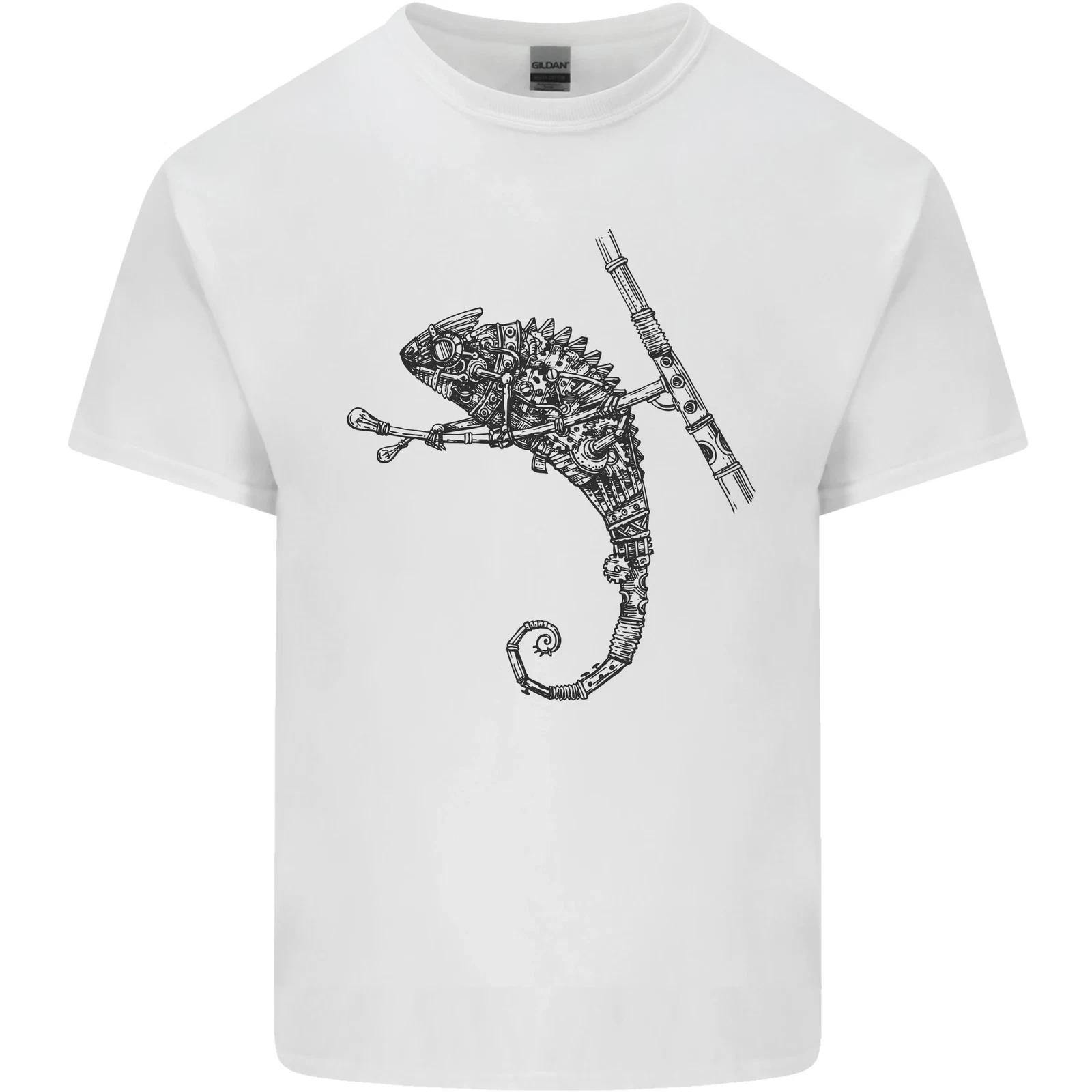 Steampunk Chameleon Kids T-Shirt Childrens S