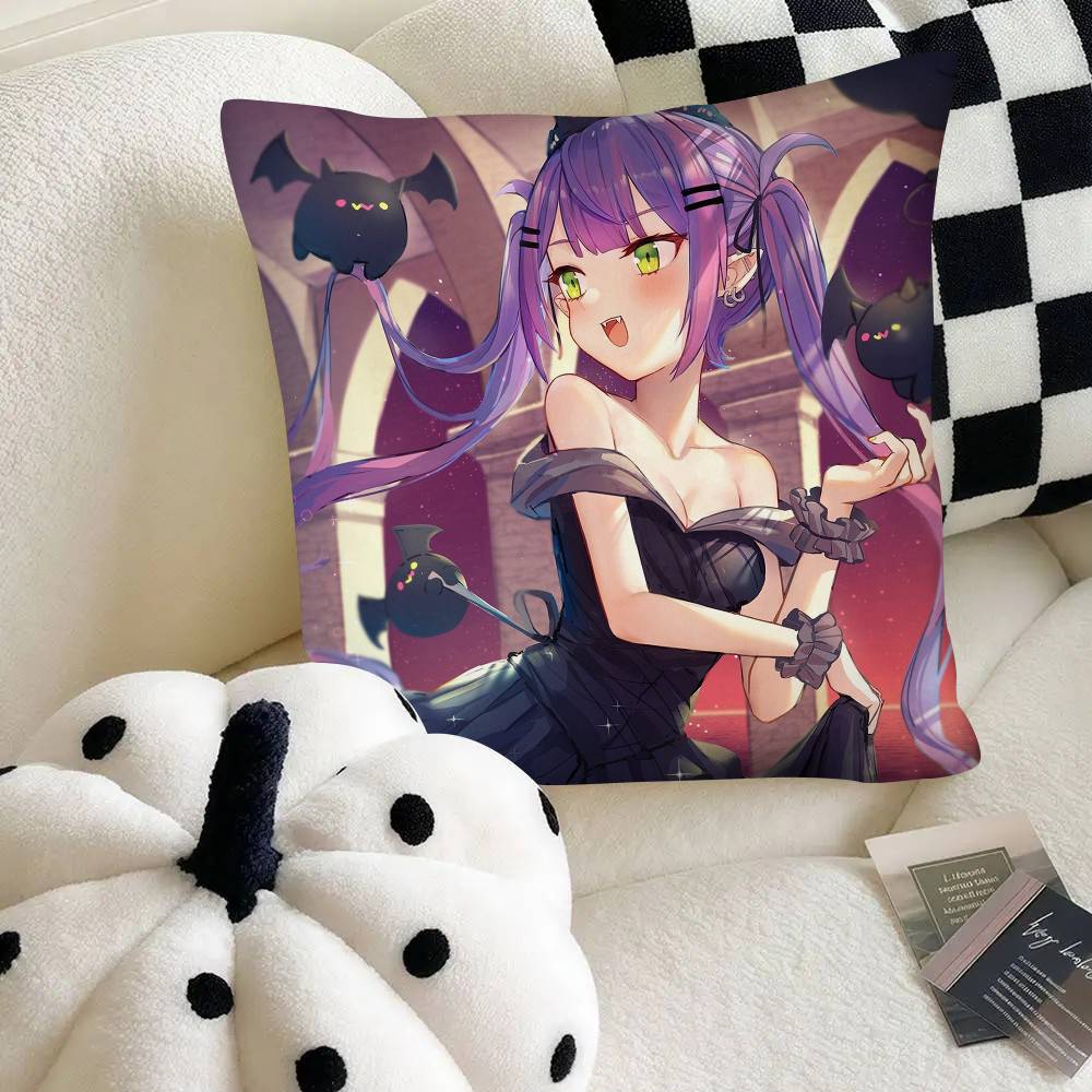 Anime Girl Tokoyami Towa Pillow Case Square Pillow Bedroom Sofa Leisure Comfort Cushion Car Home Decoration