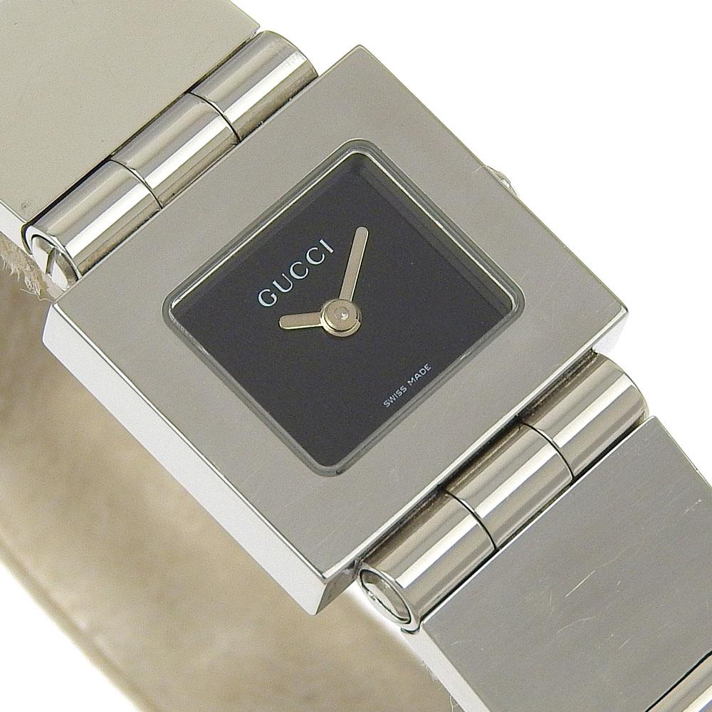 GUCCI Watches 600L blackDial Stainless Steel Quartz Analog display Women Used