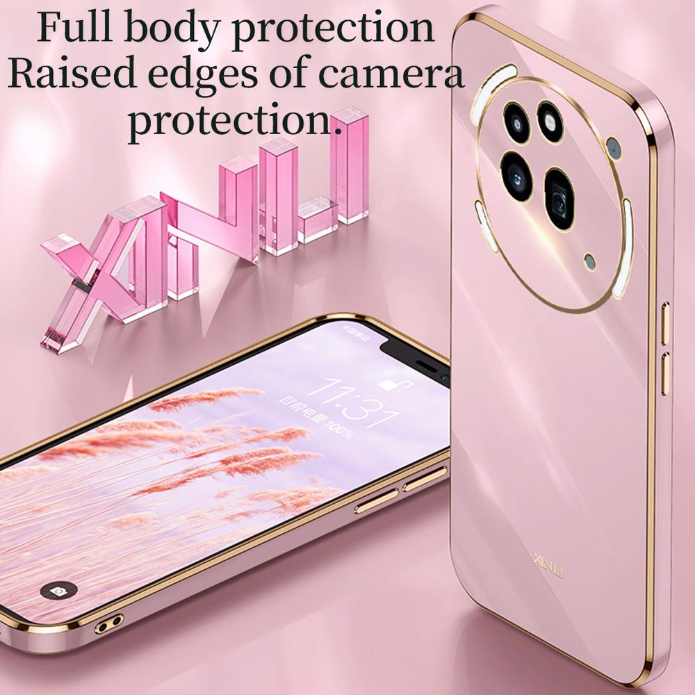 XINLI For Nothing Phone (3a) Pro Case Ring Kickstand Electroplating TPU Phone Cover