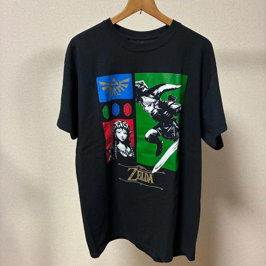 

The Legend of Zelda Black Cotton T-Shirt Size L Official Japan Vintage Gamer Tee M