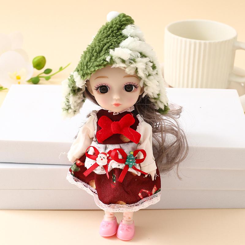 

17 см Принцесса Одевающаяся Кукла Подарок Девочке На День Рождения Костюм Куклы Playhouse красный/зелёный